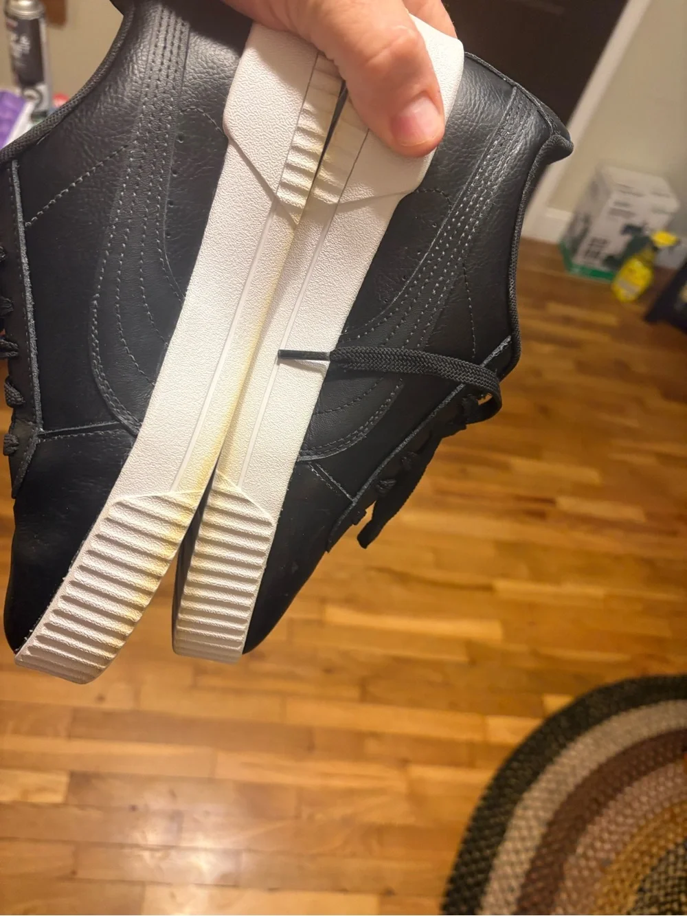 Puma Black and White Platform Sneakers
